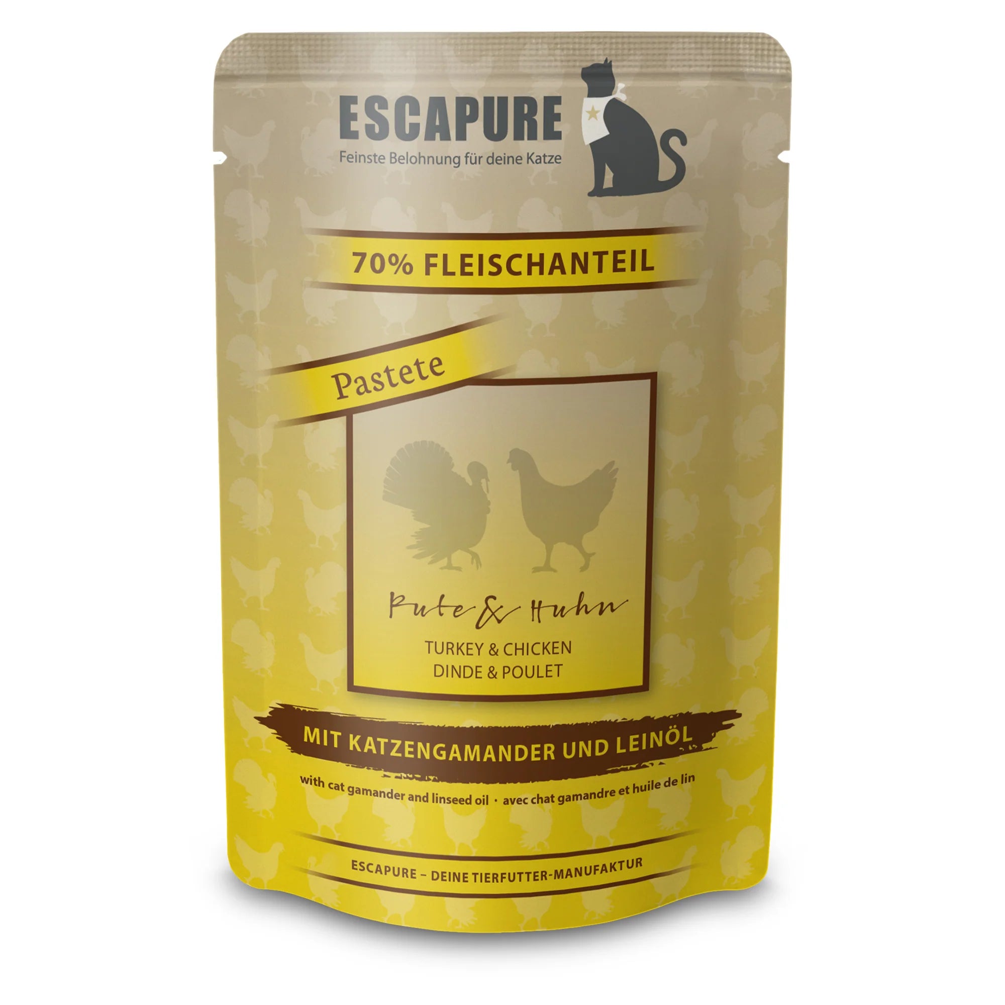 Escapure Kat natvoer pouch Kalkoen en Kip | 100gr ~ pre-order ~