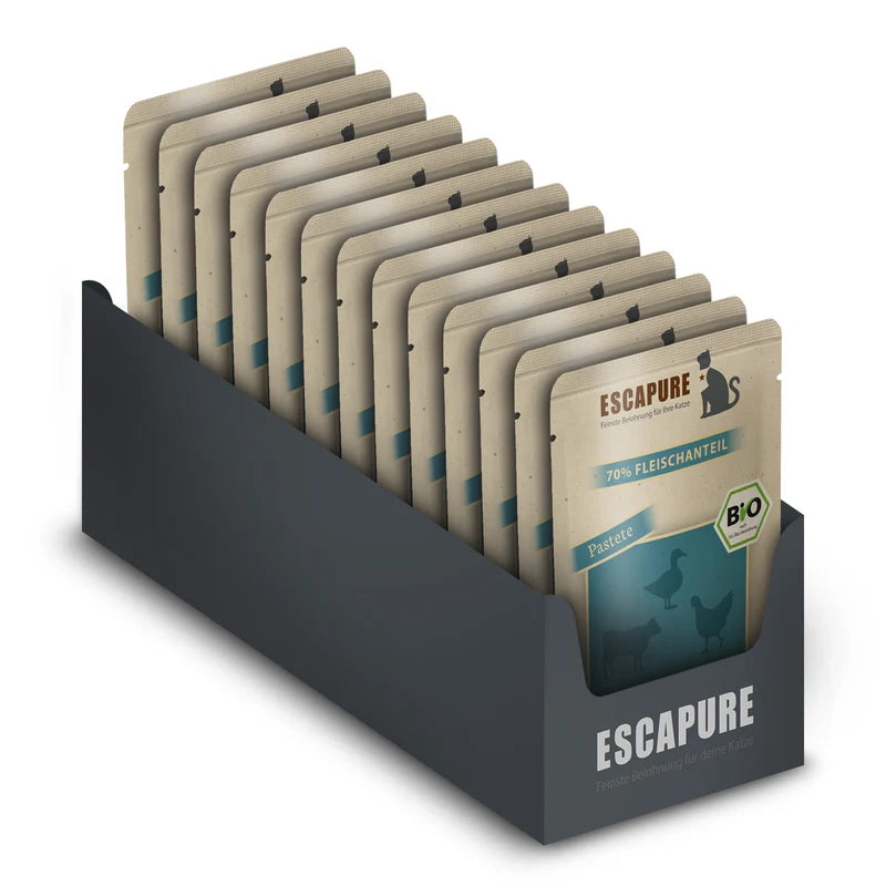 Escapure Kat BIO natvoer Eend, Rund en Kip | 100gr ~ pre-order ~