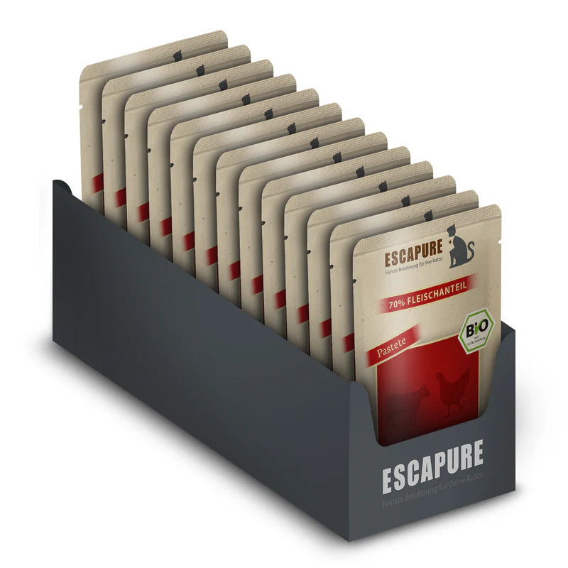 Escapure Kat BIO natvoer Rund en Kip | 100gr ~ pre-order ~
