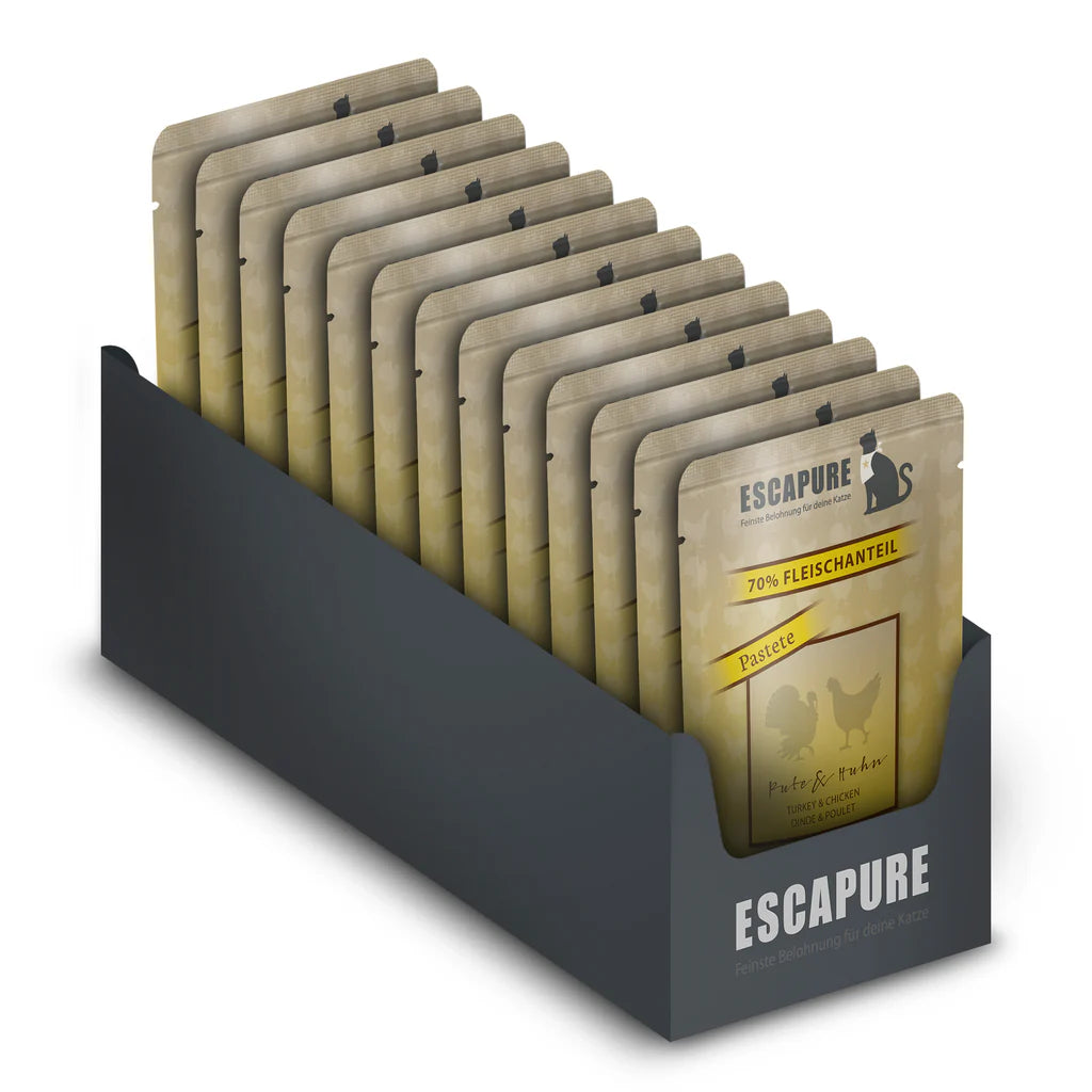 Escapure Kat natvoer pouch Kalkoen en Kip | 100gr ~ pre-order ~