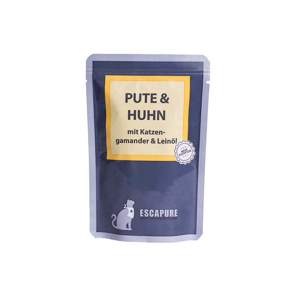 Escapure Kat natvoer pouch Kalkoen en Kip | 100gr ~ pre-order ~