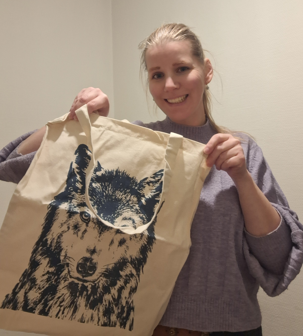 Katoenen draagtas Wolf
